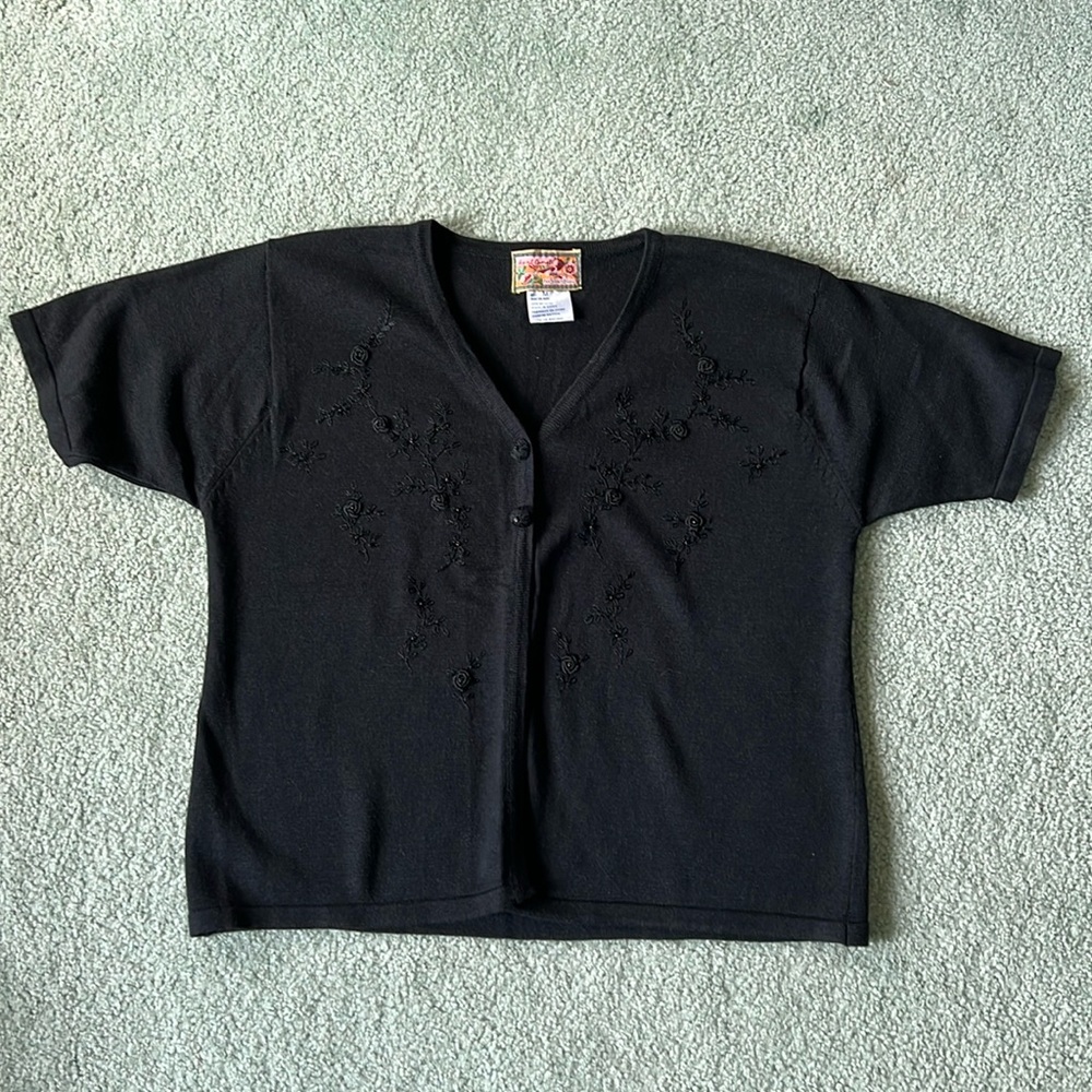 April Cornell short sleeve cardigan.